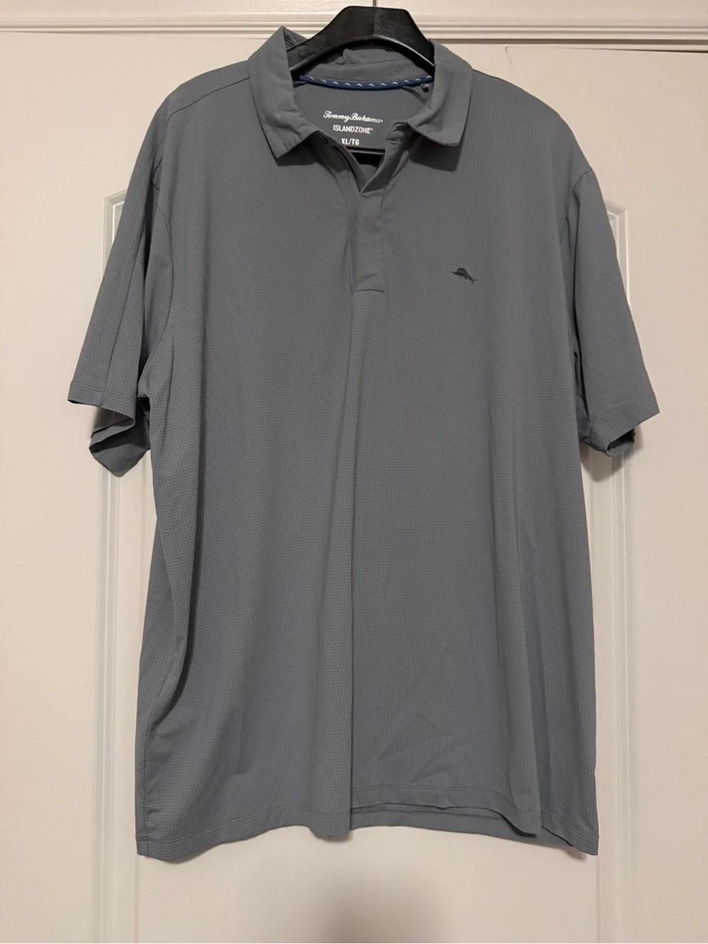 Tommy Bahama Island Zone Men’s XL Slate Gray Short-Sleeve Polo. 👕 Like new.